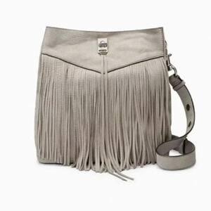 Rebecca Minkoff Grey Darren Shoulder Bag With Fringe
